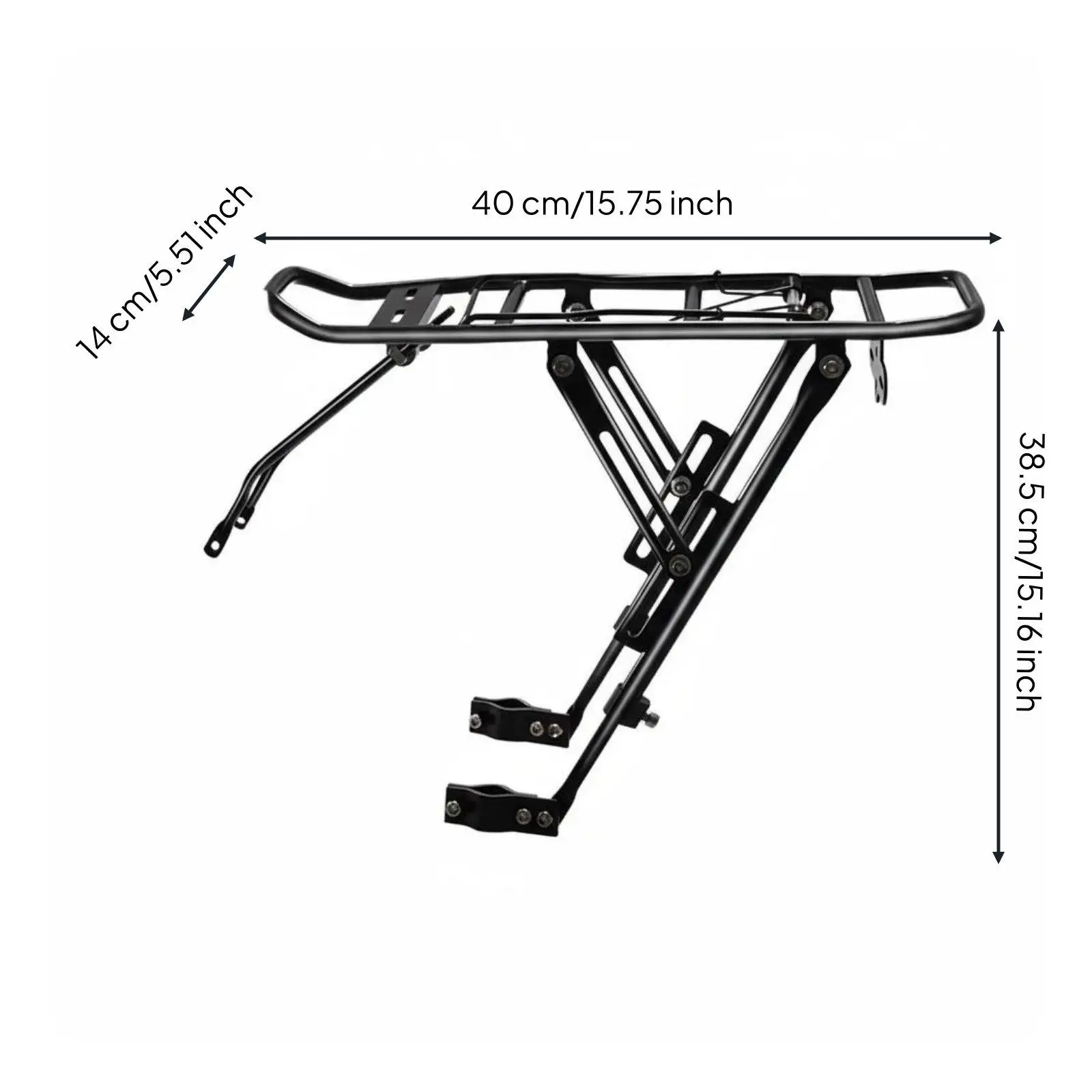 Fahrrad-Gepäckträger-Halterung, Hinterer Fahrradträger, Gepäckhalter für Outdoor, Reisen, Mountainbikes