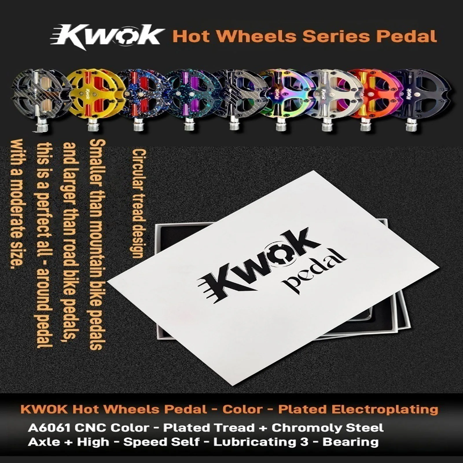 Kwok Fahrradpedale, Aluminiumlegierung, ultraleicht, MTB – Image 6