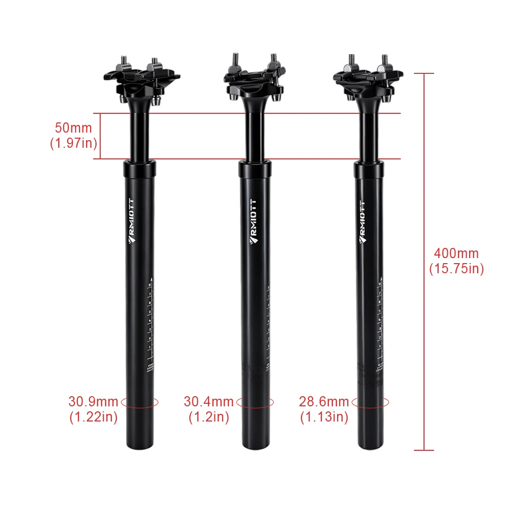 MTB Gefederte Sattelstütze 28,6/30,4/30,9mm Verstellbare Stoßdämpfende – Image 6
