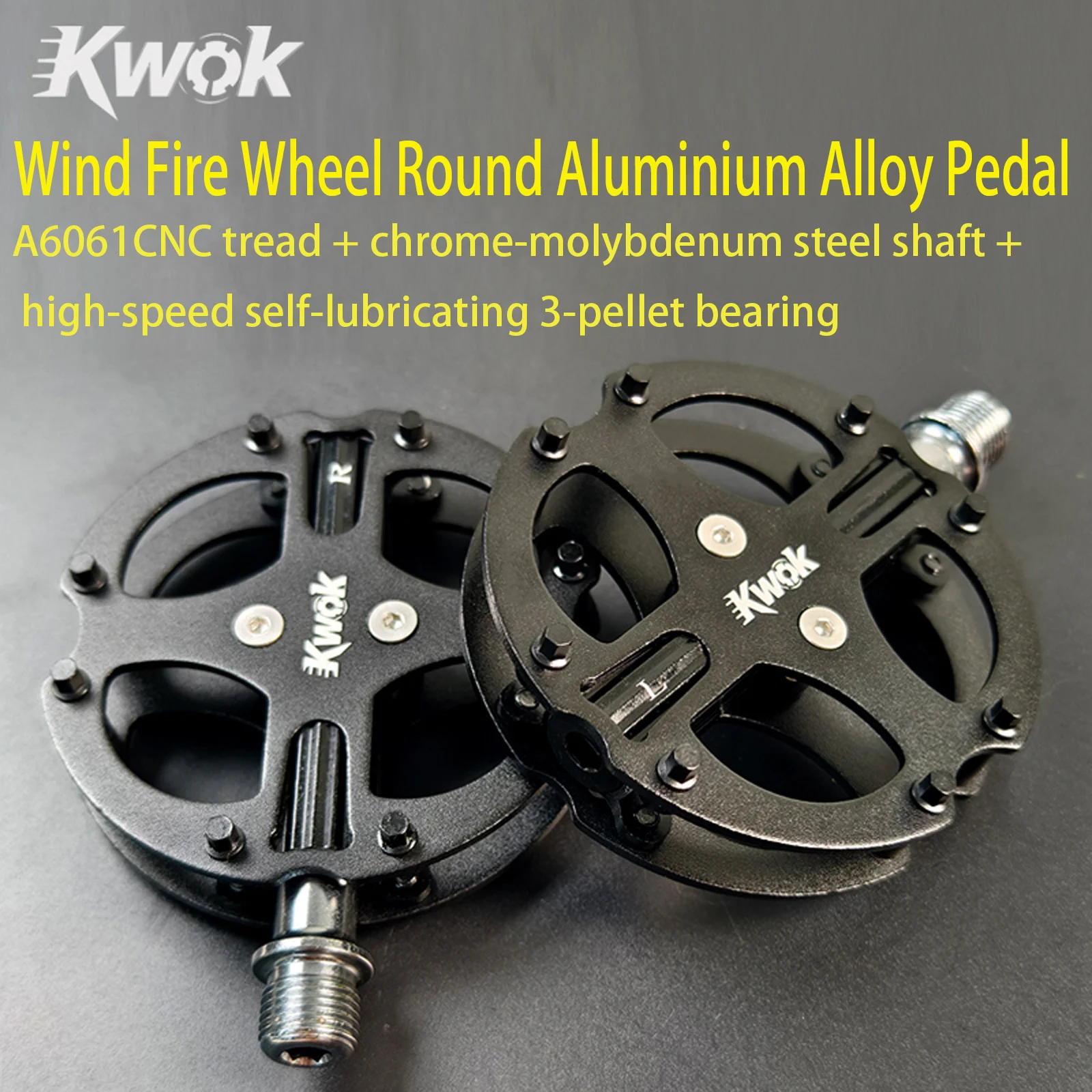 Kwok Fahrradpedale, Aluminiumlegierung, ultraleicht, MTB – Image 3