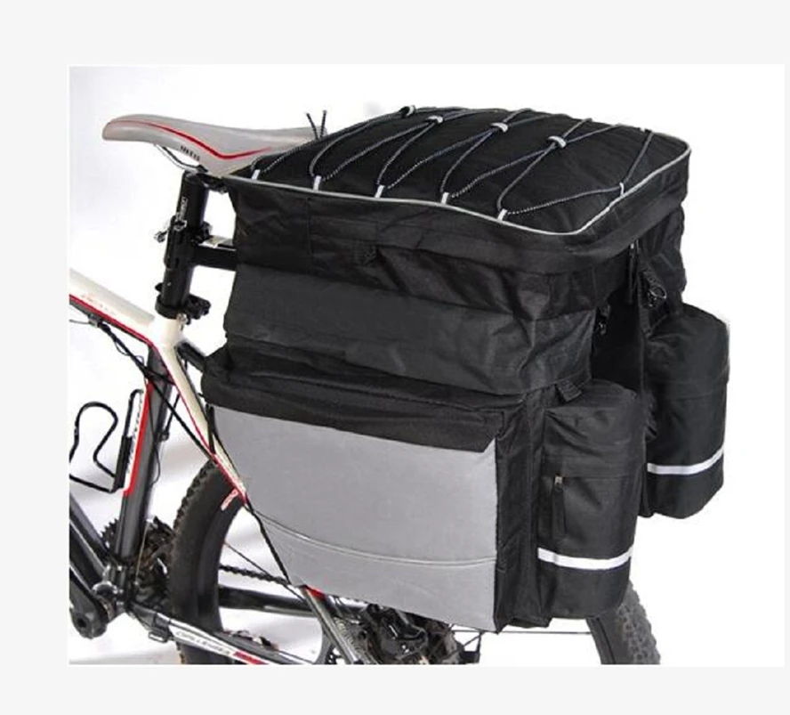 60L MTB Fahrrad Träger Tasche Hinten Rack Bike Stamm Tasche Gepäck Pannier Zurück Sitz Doppel Seite Radfahren