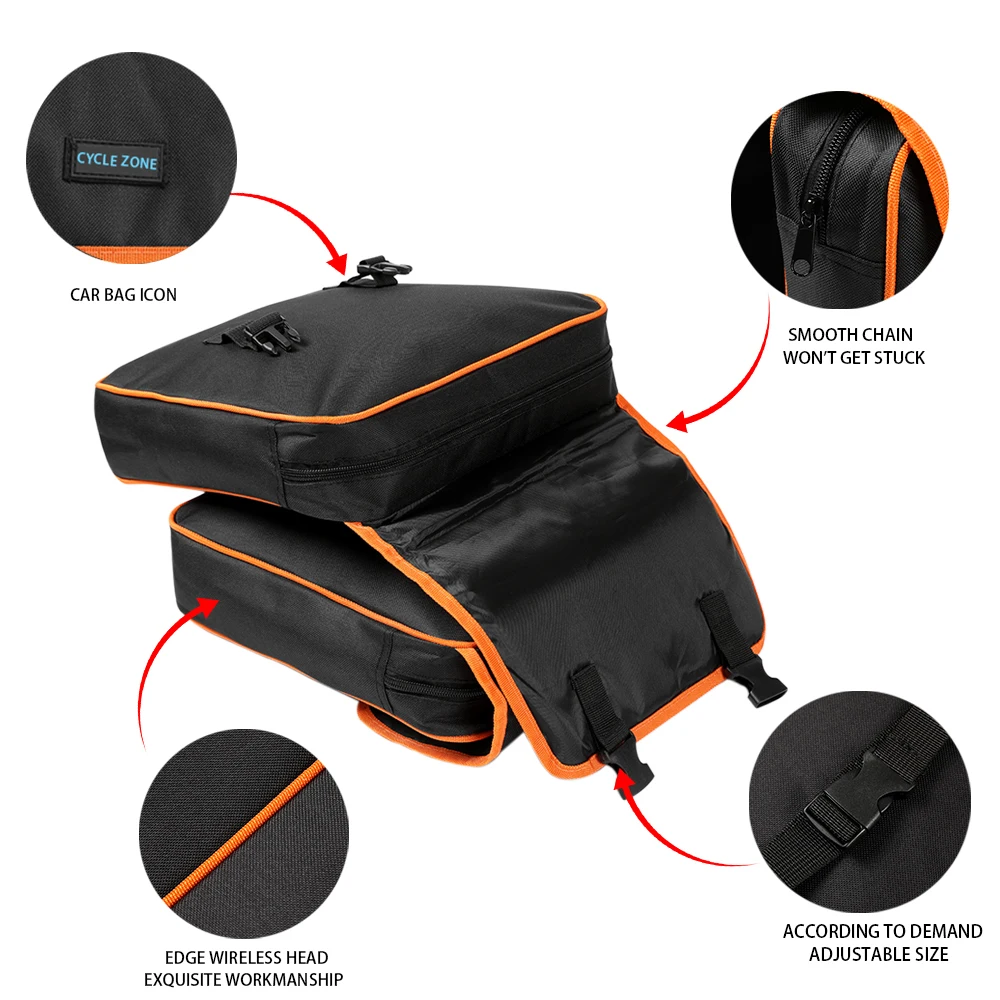 Doppel Seite Reise Fahrrad Stamm Tasche Gepäck Pannier Rücksitz MTB – Bild 5