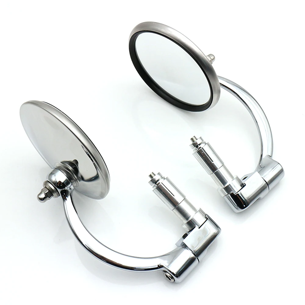Motorrad Chrom Aluminium 7/8" 22mm Lenkerende Seitenrückspiegel – Bild 3