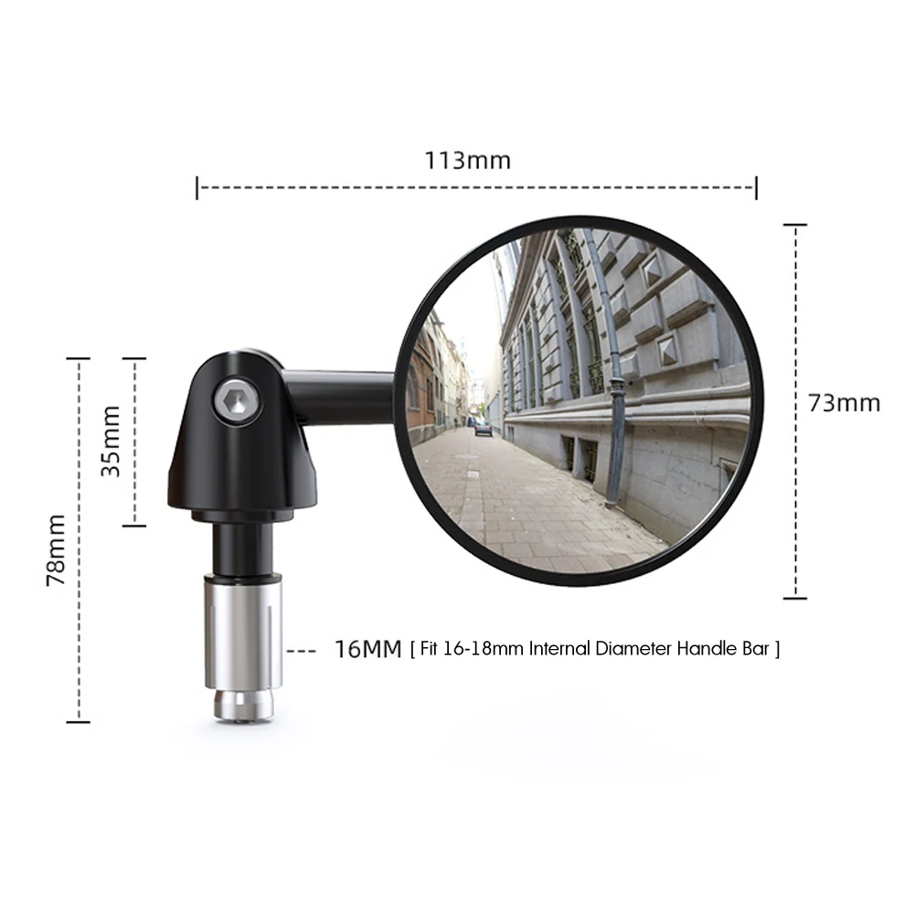 1 Paar Motorrad Lenker Ende Rückspiegel für 16-18mm ID Lenker Motorrad – Bild 6
