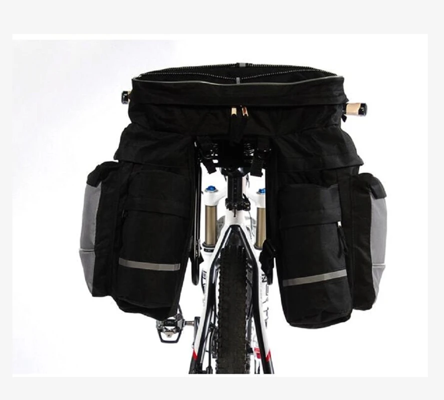 60L MTB Fahrrad Träger Tasche Hinten Rack Bike Stamm Tasche Gepäck – Bild 3