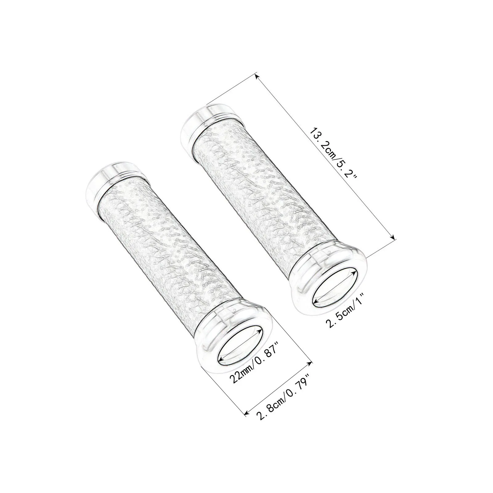 7/8 "22mm Vintage Motorrad Griff Griffe Aluminium Leder 22MM (2 Stück) – Image 5