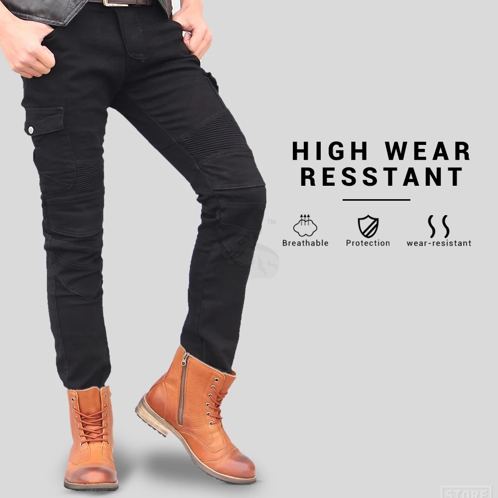 Sommer Männer Motorrad hose Aramid Moto Jeans Schutz ausrüstung Reiten – Image 5