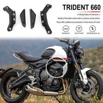 Trident 660 2021 2022 Motorrad Zubehör Rahmen Schutz Seite Crash Pads Protektoren Fallen Sliders Schutz