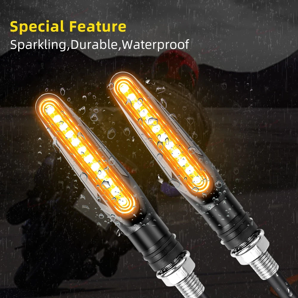 Motorrad LED Blinker Richtungs anzeigen blinken hinten Heck bremse – Bild 3