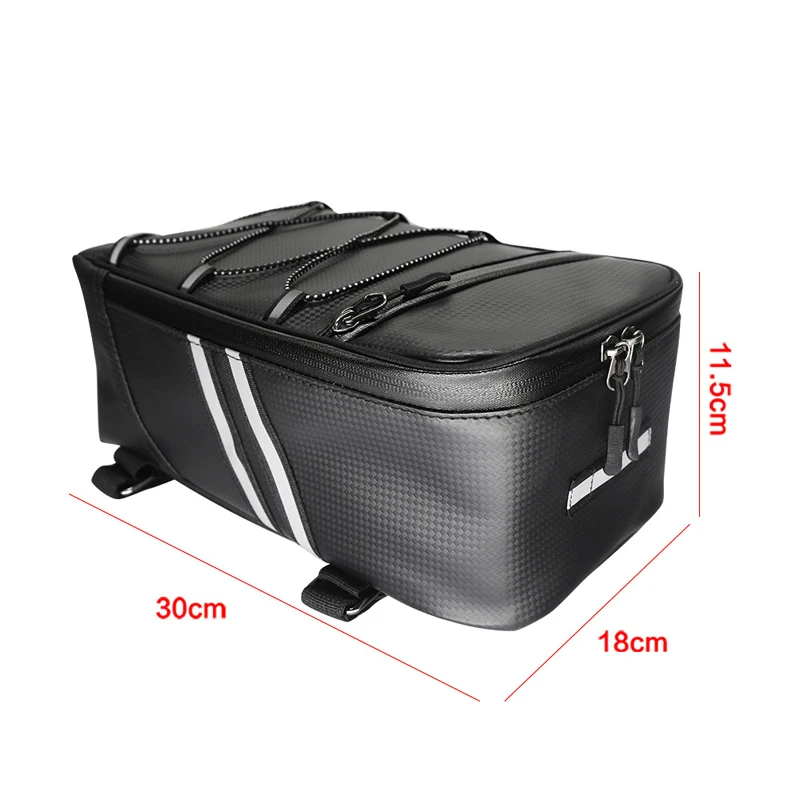 Motorrad Fahrrad Rack Gepäckträger Tasche Stamm PU Leder Wasserdicht – Bild 5