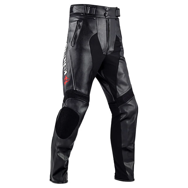 Männer frauen Motorrad Racing Reiten hosen AVRO PU Mikrofaser Leder – Image 3