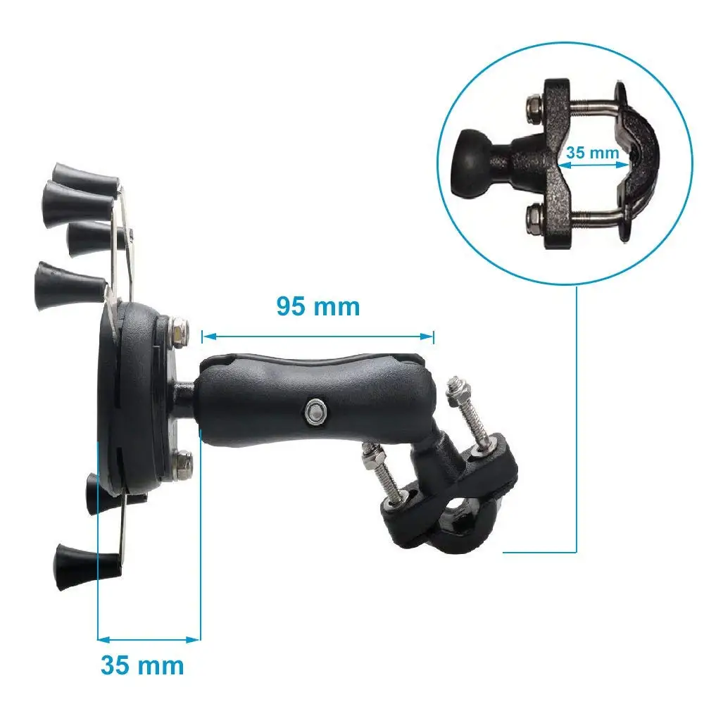 Fahrrad Motorrad Telefon halterung 360 ° drehbare Motorrad Lenker – Image 4