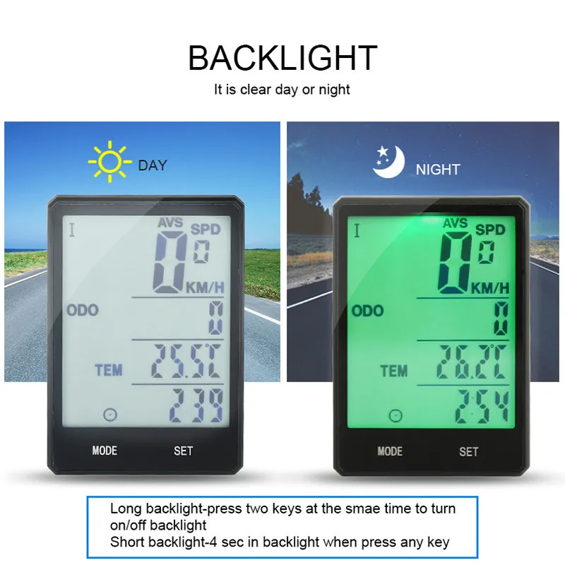 2.8 ''große Drahtlose Fahrrad Computer Radfahren Tacho Sensor – Image 4