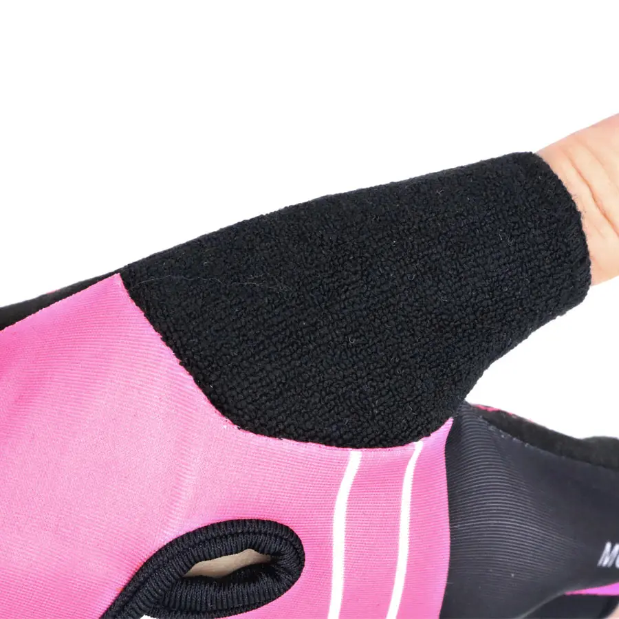 Radfahren Halbe Finger Handschuhe Männer Frauen Rosa MTB Fahrrad – Bild 3