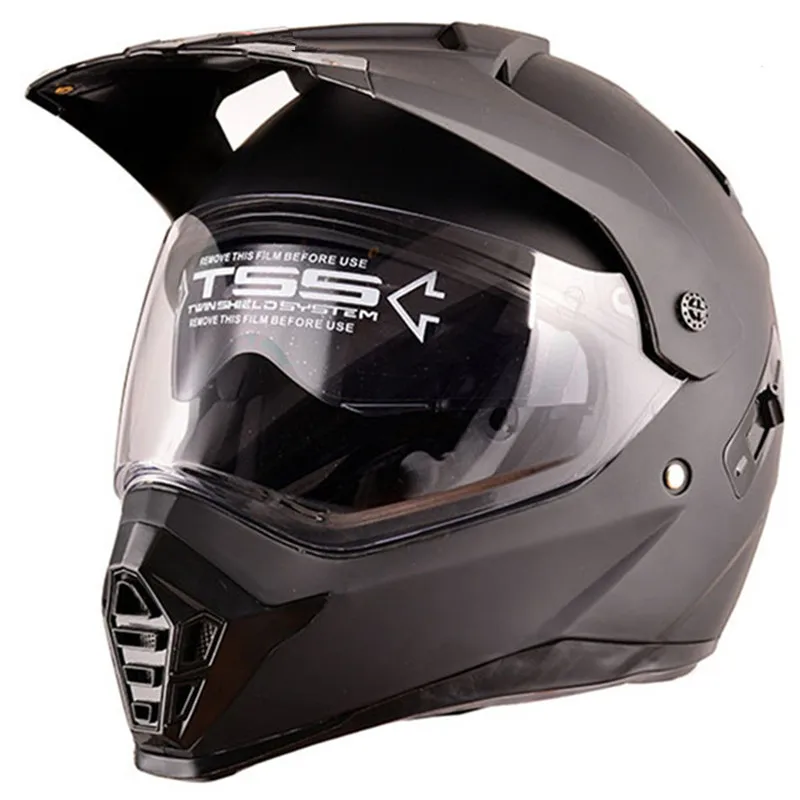 ECE Brands Herren Motocross Racing Helm Full Face Off Road Motorrad Cross Helm Dual Shield DOT168 für Motorrad