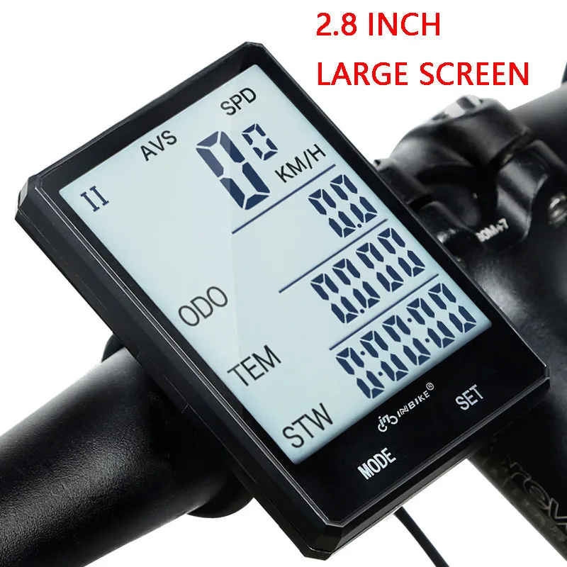 2.8 ''große Drahtlose Fahrrad Computer Radfahren Tacho Sensor – Image 2