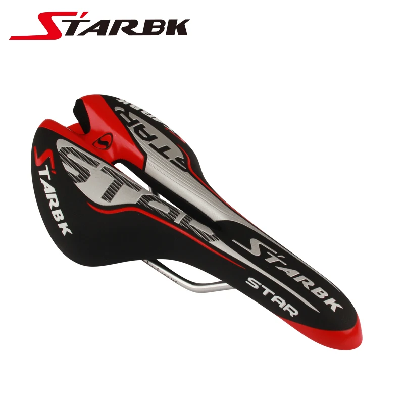 STARBK 6601, Fahrradsattel mit mittiger Aussparung, 280 x 135 mm / PU / Cr-Mo, gepolsterte PU Oberfläche