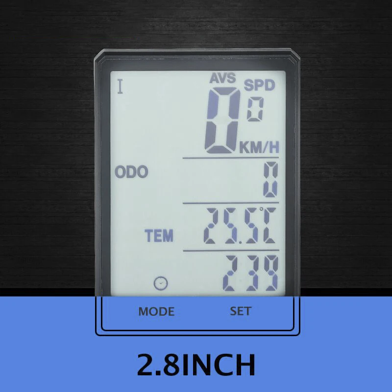 2.8 ''große Drahtlose Fahrrad Computer Radfahren Tacho Sensor – Image 3