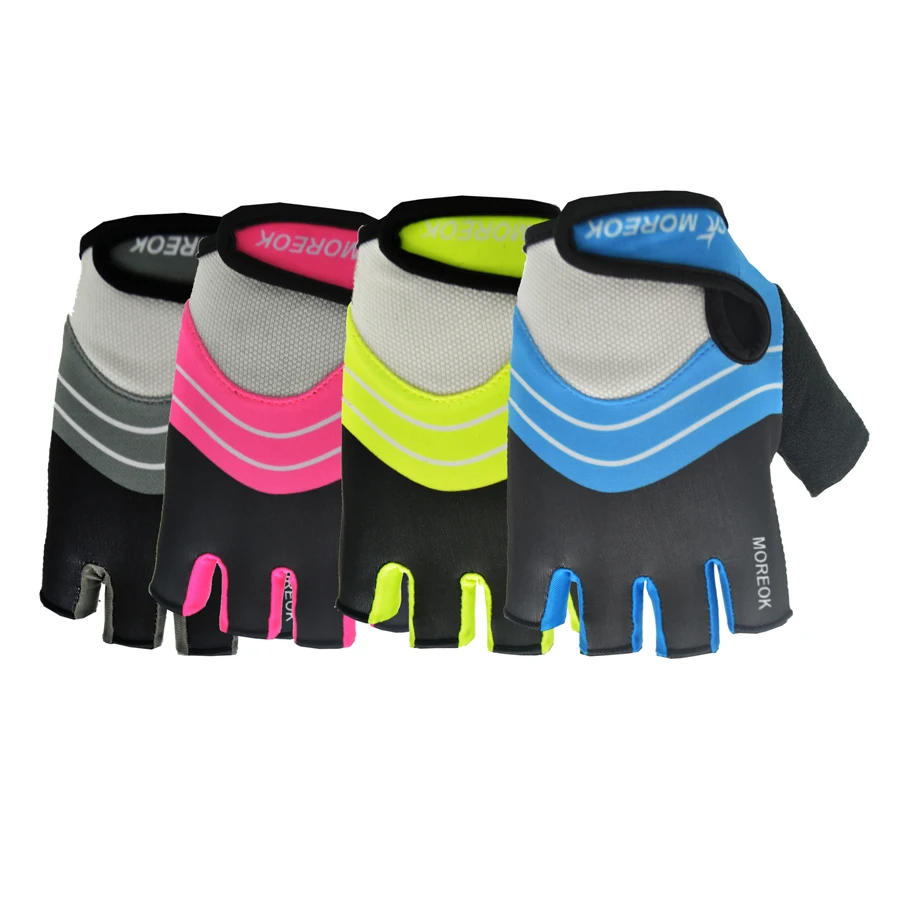 Radfahren Halbe Finger Handschuhe Männer Frauen Rosa MTB Fahrrad – Bild 5