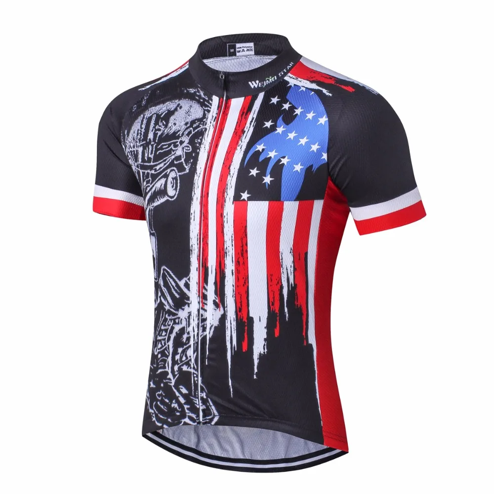 USA radfahren jersey männer Bike trikots kurzarm sommer Pro Road MTB – Image 3