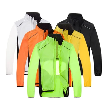 Orange Wind Fahrradjacke MTB Mountainbike Herren Dry Fit Reflektierender Regenmantel Jacke Damen Regenmantel