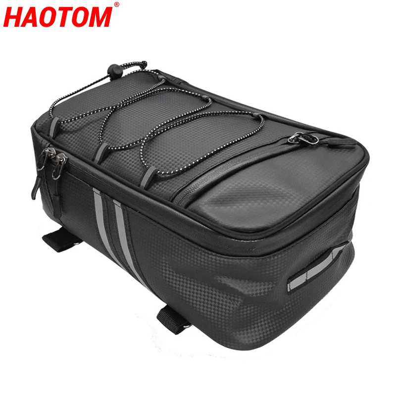 Motorrad Fahrrad Rack Gepäckträger Tasche Stamm PU Leder Wasserdicht 8L Lagerung Gepäck Beutel MTB Bike