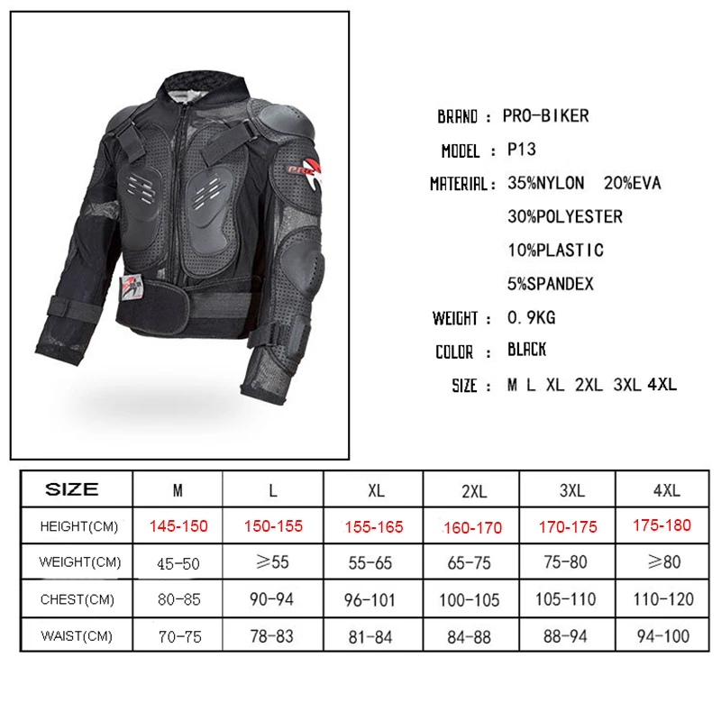 PRO-BIKER Motorrad Offroad-Jacke MTB Rüstungsjacke – Image 5