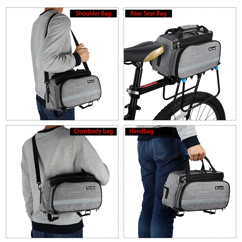 WEST BIKING Fahrrad-Gepäckträgertasche, 15-20 l, großes – Image 5