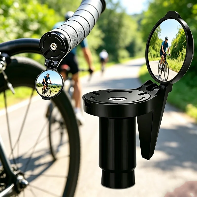 Fahrrad-Rückspiegel, konvex, 1 Stück, Lenkerhalterung, Rückspiegel für Fahrräder, leichter Rückspiegel