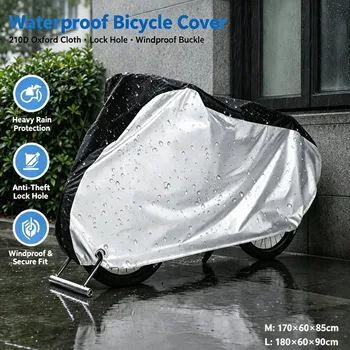 Verdickte Motorradabdeckungen, wasserdichte Fahrradabdeckung, staubdicht, UV-Schutz, Fahrrad-Regenschutz