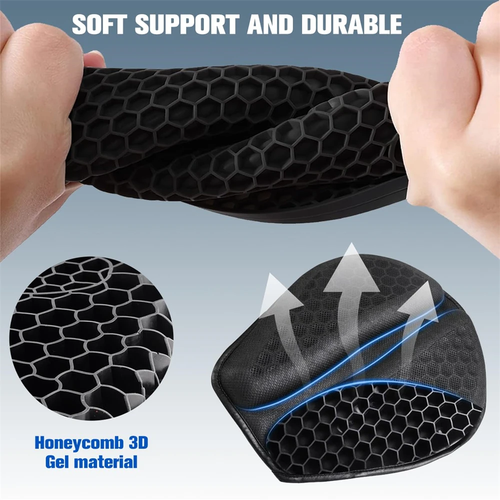Motorrad Gel Sitzkissen Kühlung Sitz Shake Rider Kissen 3D-Honeycomb – Immagine 3