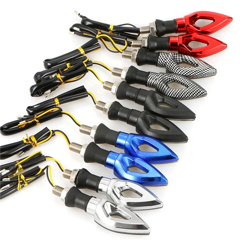 1 paar Motorrad Blinker Anzeige Licht Universal Motorrad Flasher 12 LED Wasserdichte Bernstein Licht Schwanz
