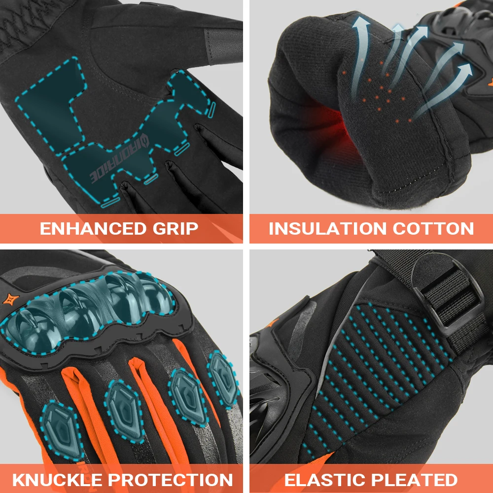 Motorrad Handschuhe Touchscreen Motocross Wasserdicht Winddicht Schutz – Bild 6