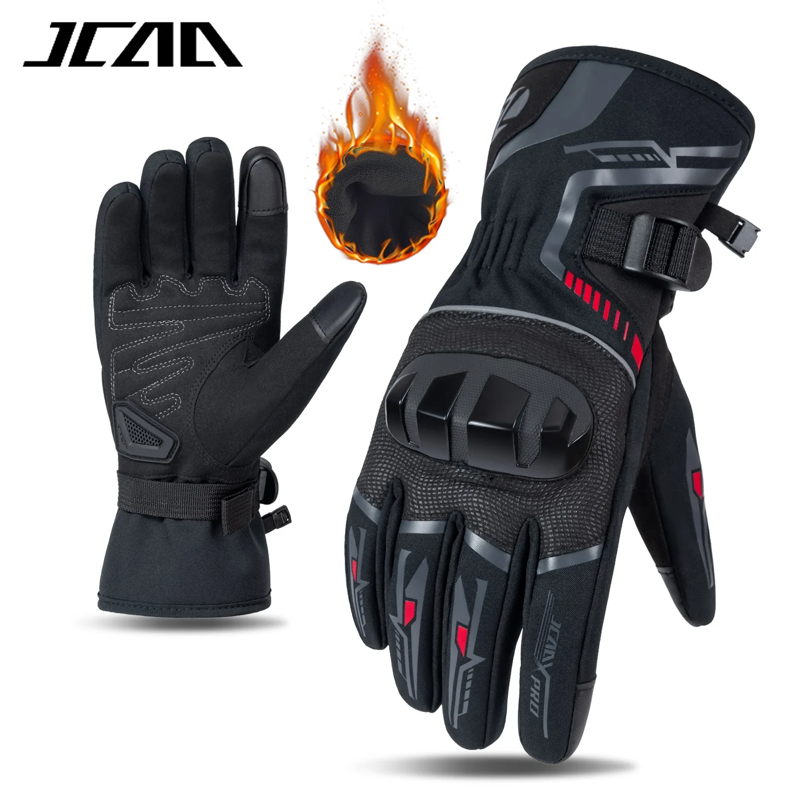 Winter-Motorradhandschuhe für Männer und Frauen, wasserdicht, warm, kaltes Wetter, Reithandschuhe, Touchscreen