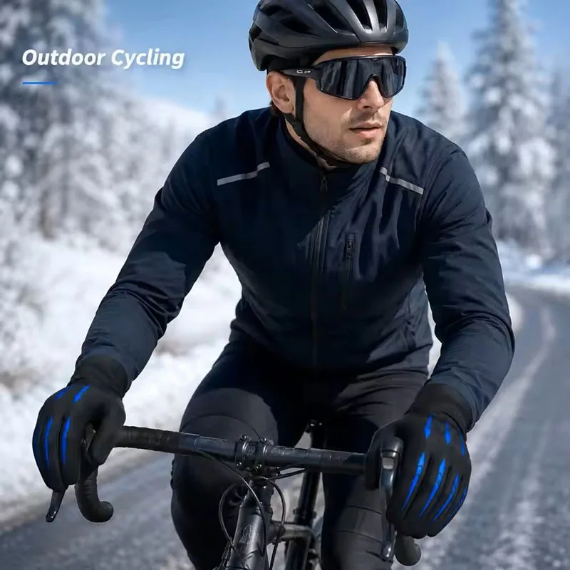 Winter-Fahrradhandschuhe für Herren, Motorrad- und Wanderhandschuhe – Bild 3
