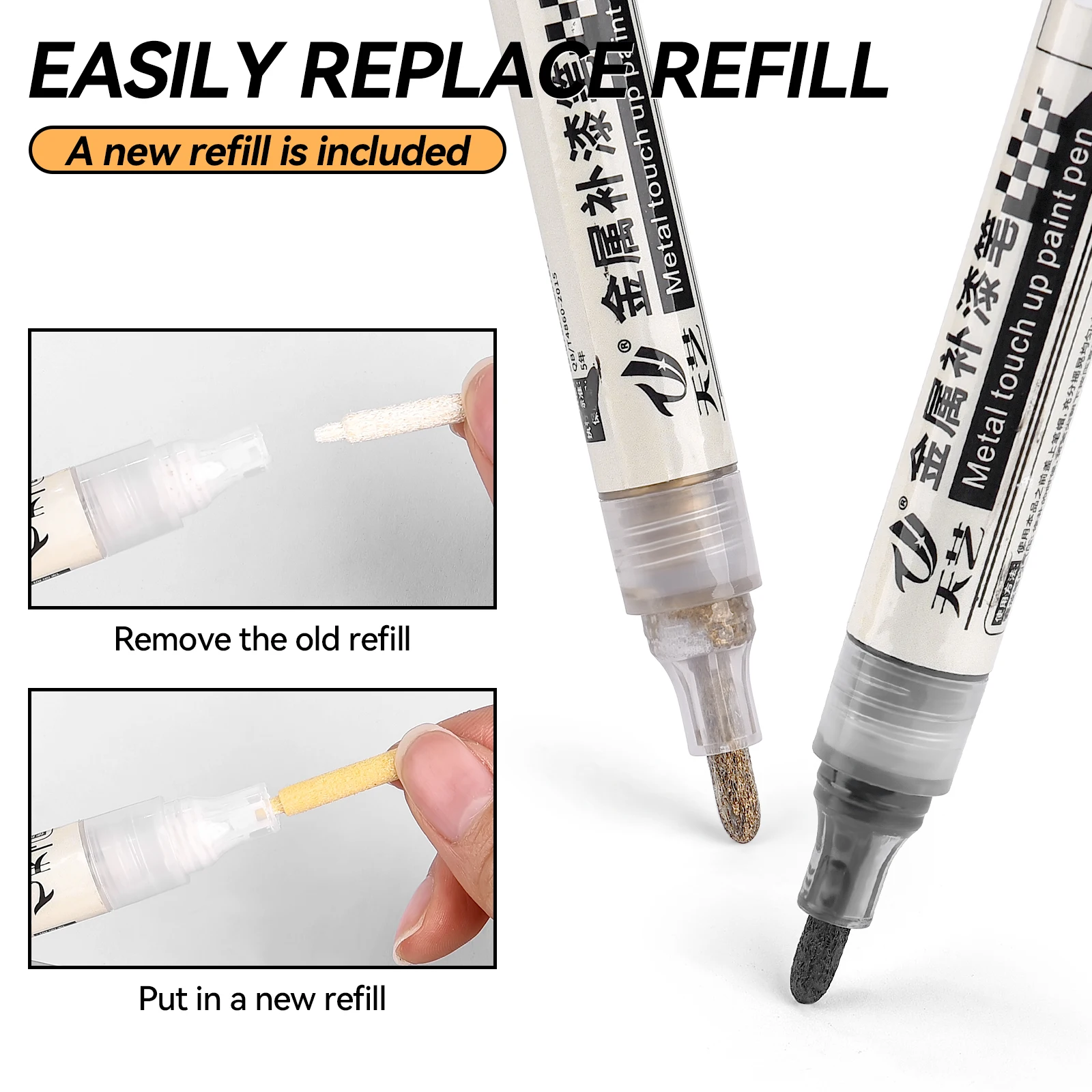 Auto Touch Up Farbe Stift Universal Motorrad Fahrrad Reifen Graffiti – Bild 2