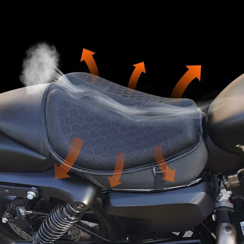 Faltbare Motorrad Gel Sitzkissen 3D Wabenstruktur Schock Atmungsaktive – Immagine 5