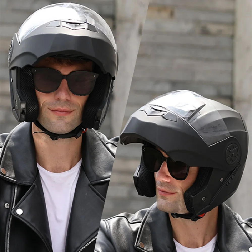 DOT ECE YuanTao Unisex Modularer Flip Up Motorradhelm Integralhelm – Bild 4
