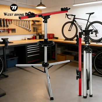 WEST BIKING Professioneller Fahrrad-Reparaturständer, MTB, Rennrad, Wartungswerkzeuge, verstellbar, faltbar