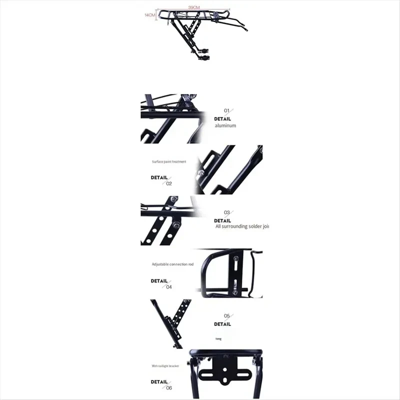 Fahrrad-Gepäckträger für den Hinterbau, Großraumiger – Image 5