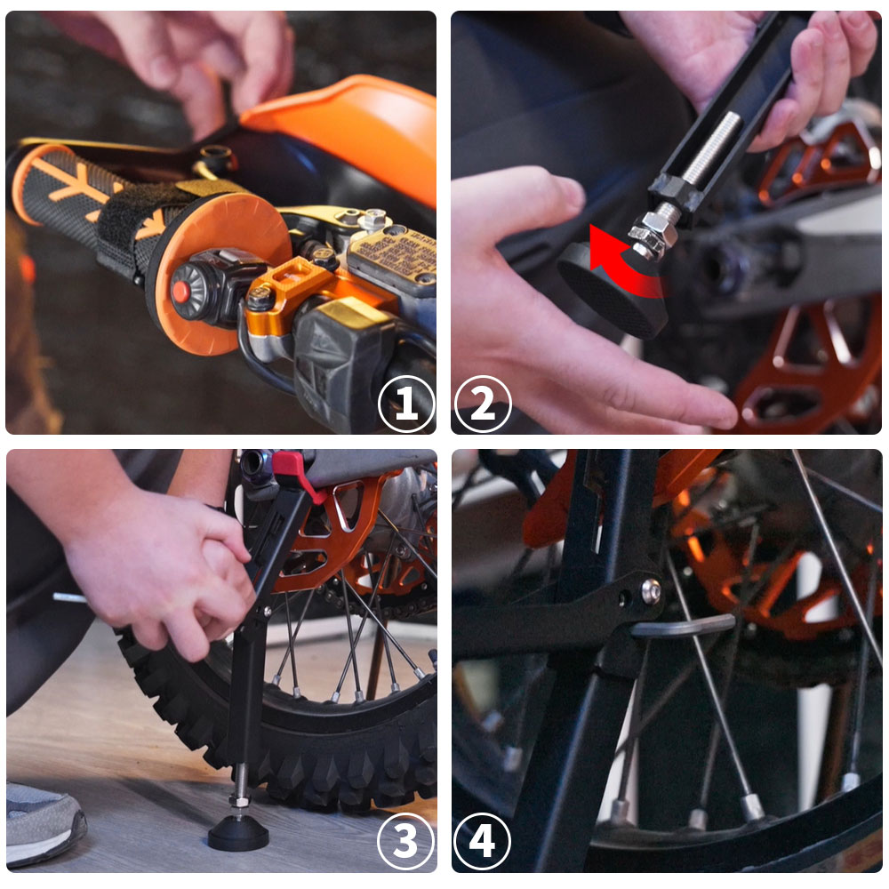 Motorrad-Montageständer, tragbarer Einzelständer für Vorder – Image 6