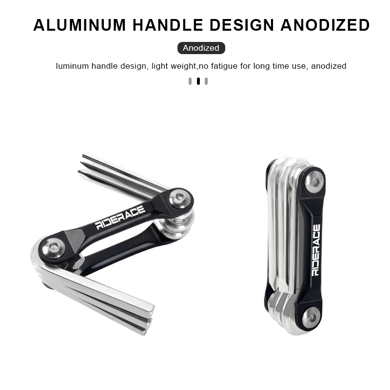 RIDERACE Fahrrad-Multitool-Set Tragbarer Stahl-Inbusschlüssel – Image 4