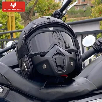 Winddichte Motorrad-Gesichtsmaske mit Schutzbrille, Staubdichte HD-Motocross-Brille, Motorrad-Fahrbrille
