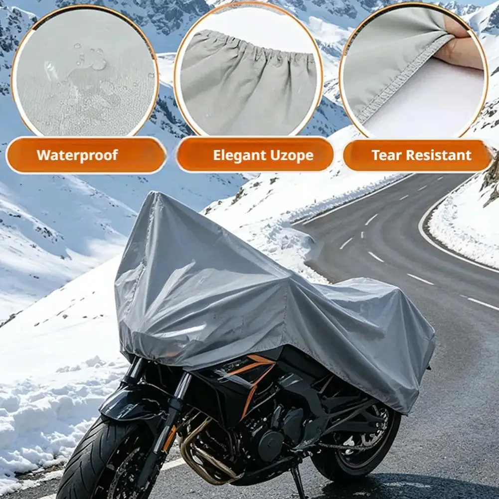 Motorradabdeckung Wasserdicht Regenfest Sonnenschutz PEVA Schutzhülle für Outdoor-Fahrräder Elektrofahrzeuge