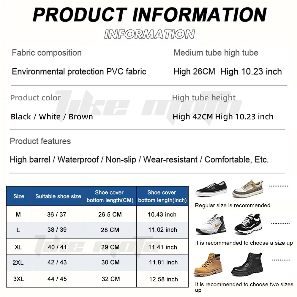 Motorrad Hohe Regen Stiefel Wasserdicht Reflektierende Schnee – Image 5