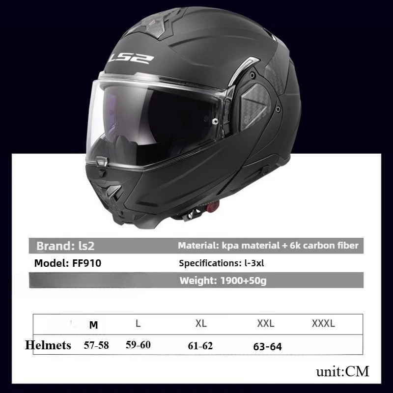 Upgrade LS2 FF910 Motorradhelm 180 ° Klapphelme – Bild 6