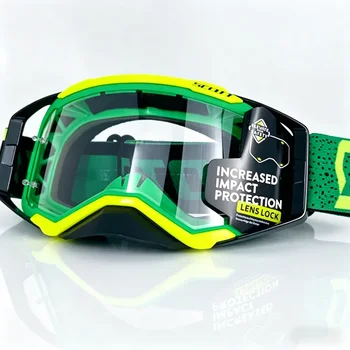 Winddichte Schutzbrille für Motocross mit HD-Sicherheitsgläsern, Offroad-Rennbrille, Motorradbrille