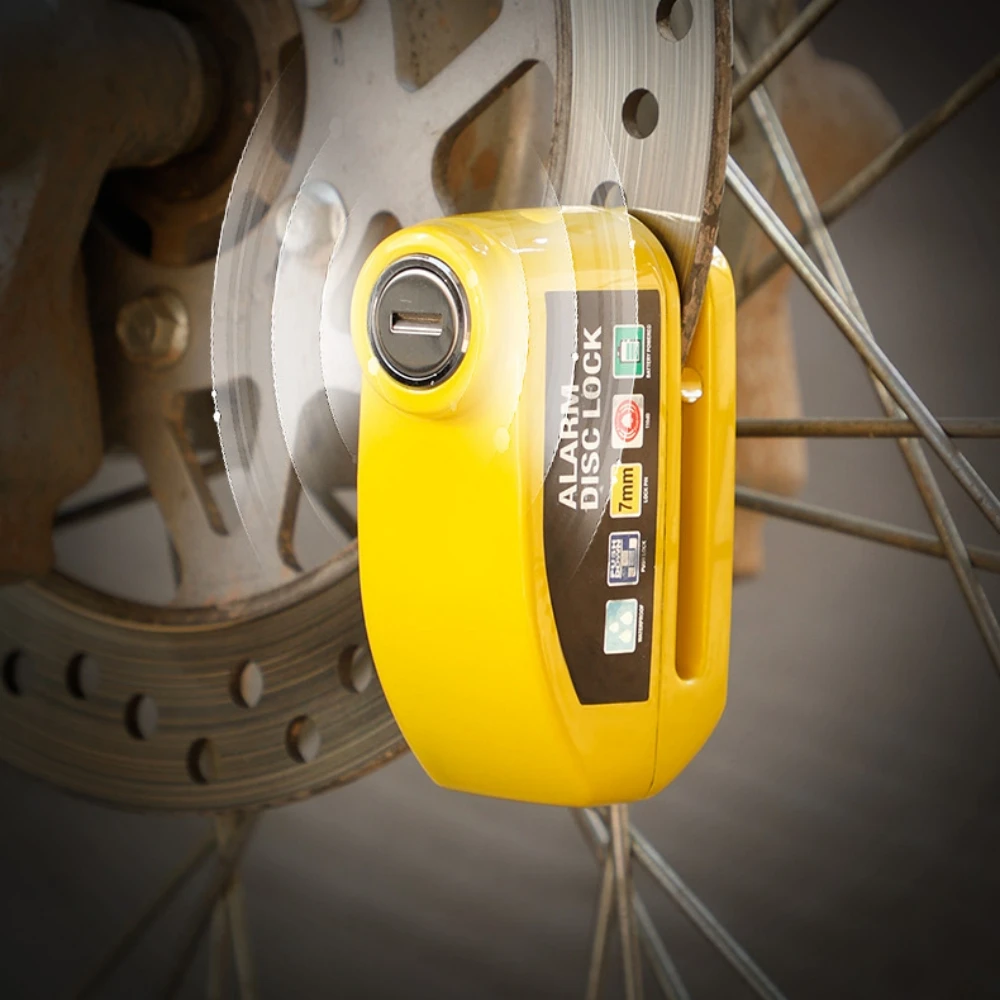Motorrad Fahrrad Schloss Alarm Sicherheit Schloss Fahrrad Schloss – Immagine 3