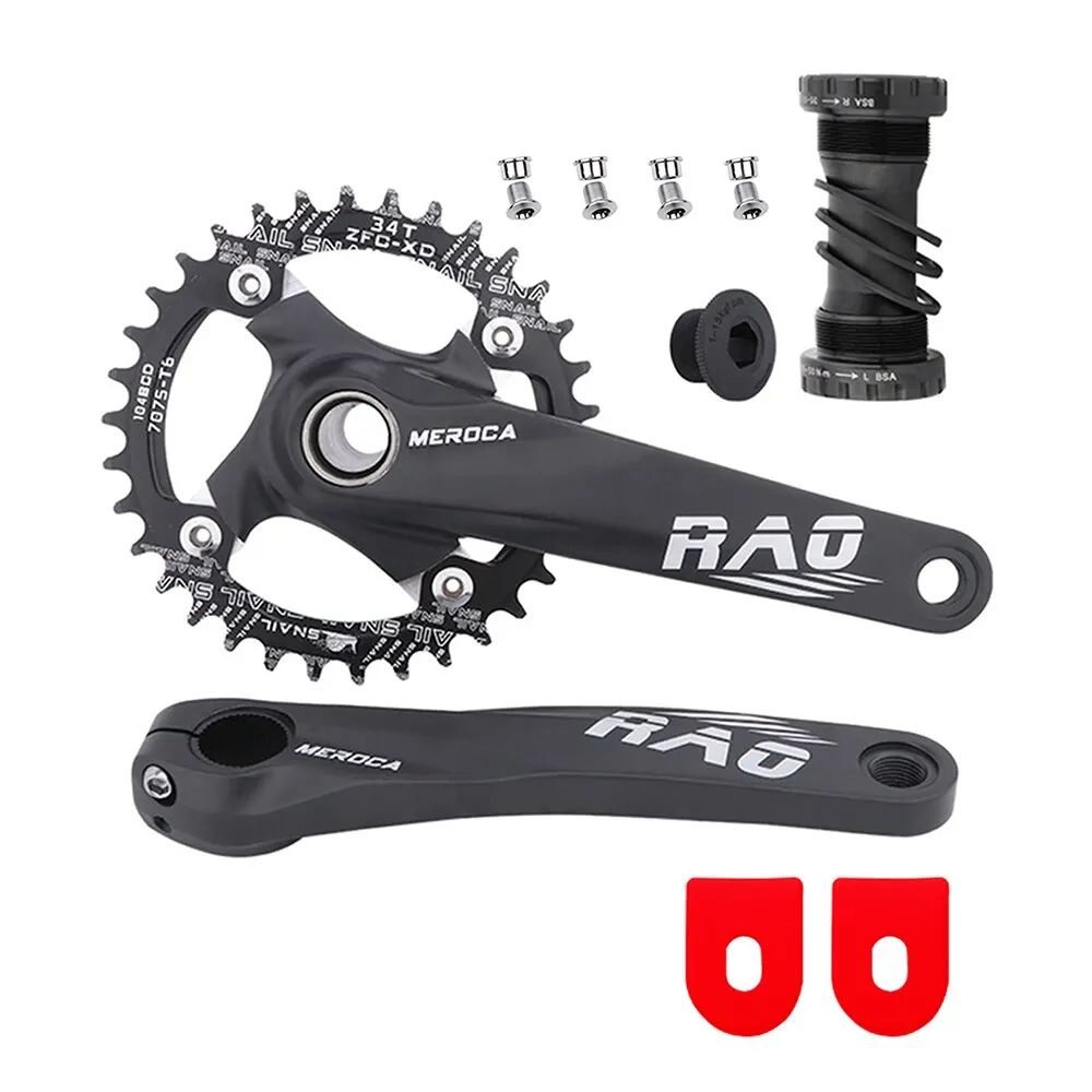 Mountainbike Kurbel 170mm mit Tretlager 104bcd 34t 36t 38t Fahrrad kettenblatt Mtb-Kurbel aus Aluminium