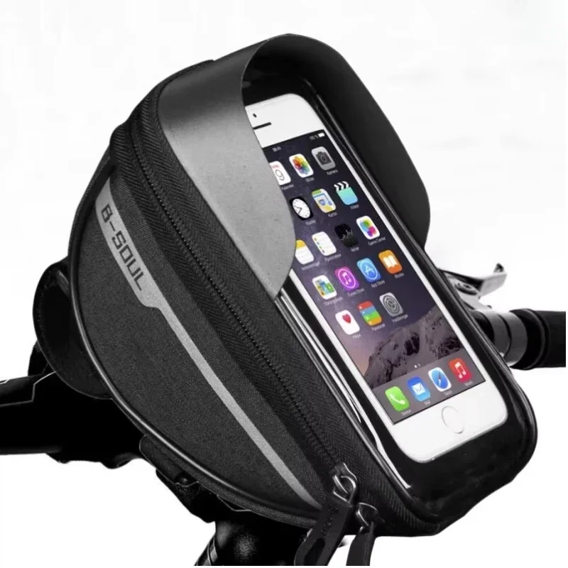 Fahrradtasche 1L Rahmen-Vordertasche Oberrohr-Fahrradtasche Lenker-MTB-Touchscreen-Fahrradtasche Handyhalter